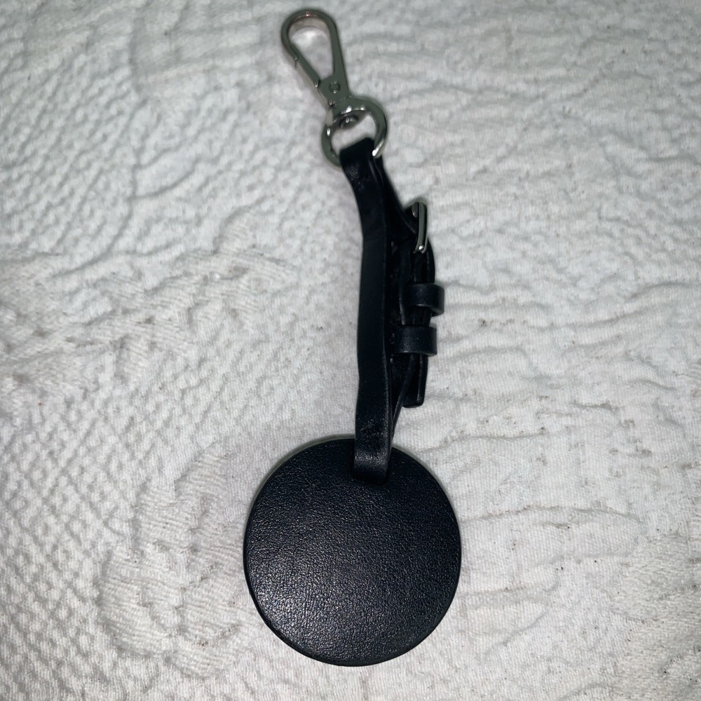 Michael Kors Silver And Black Leather Bag Charm, Preowned Clip - Picture 5 of 5